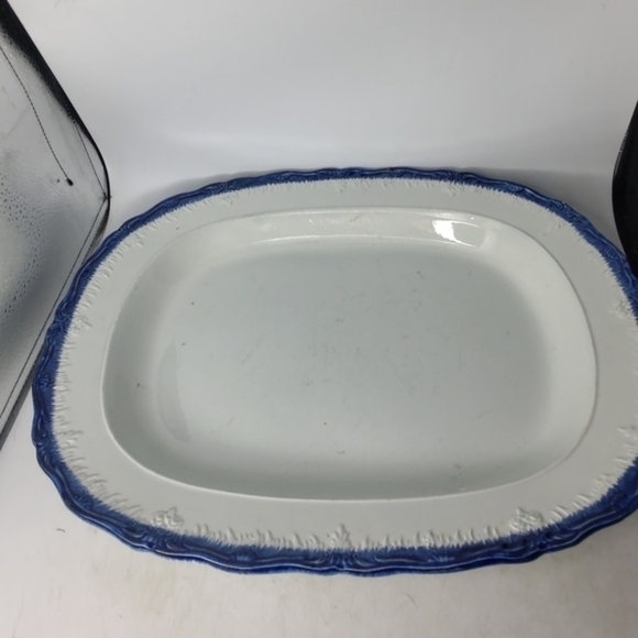 Ironstone Leeds feather edge c 1840 platter - Picture 5 of 8